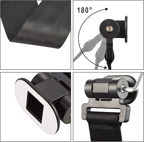 Miniatura 3 de TOMALL Correa de remolque universal para remolque, correa de remolque negra para parachoques (solo decoración)