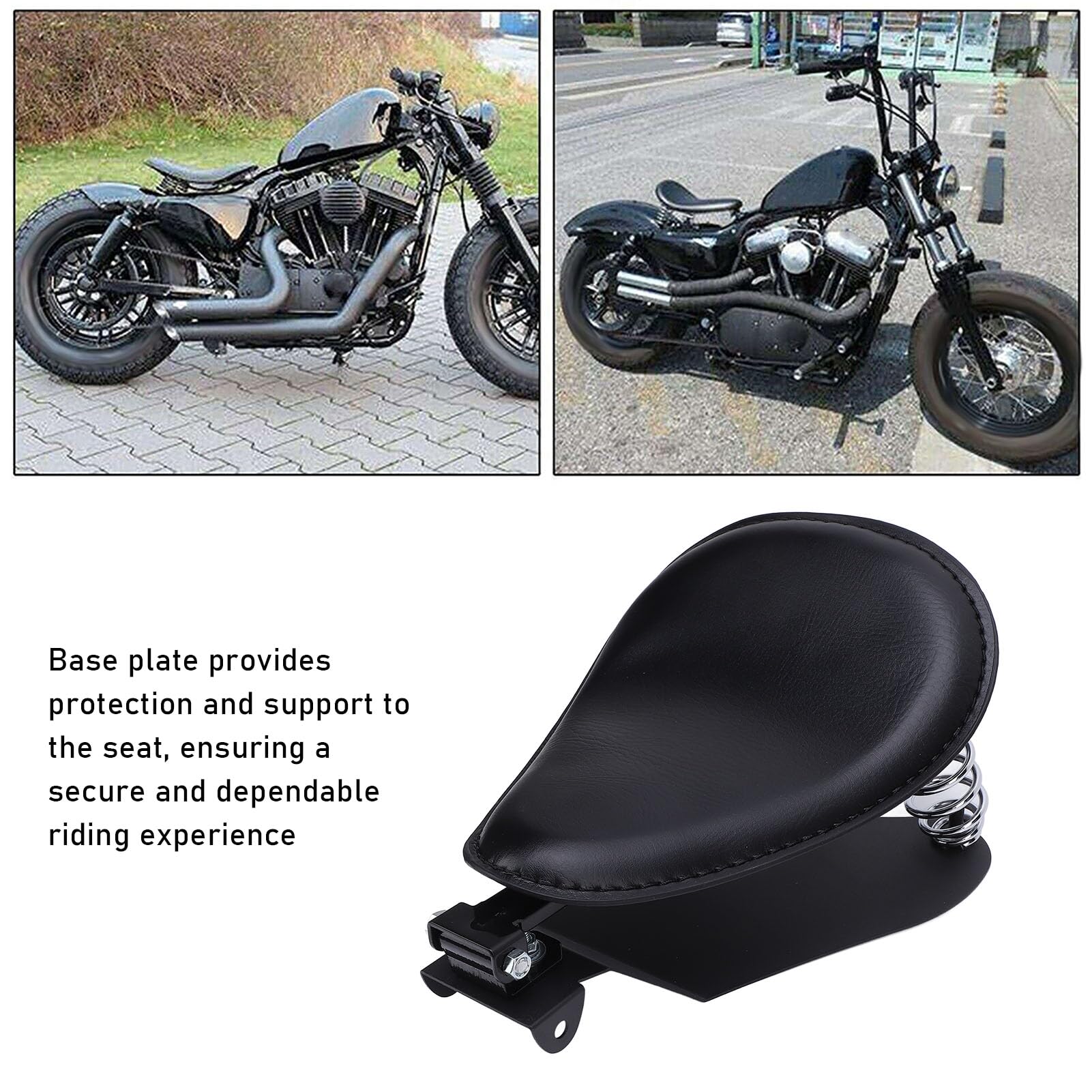 CCYLEZ Skórzana Pokrywa Siedzenia Motocykla, Elegancki Design z Mocnym