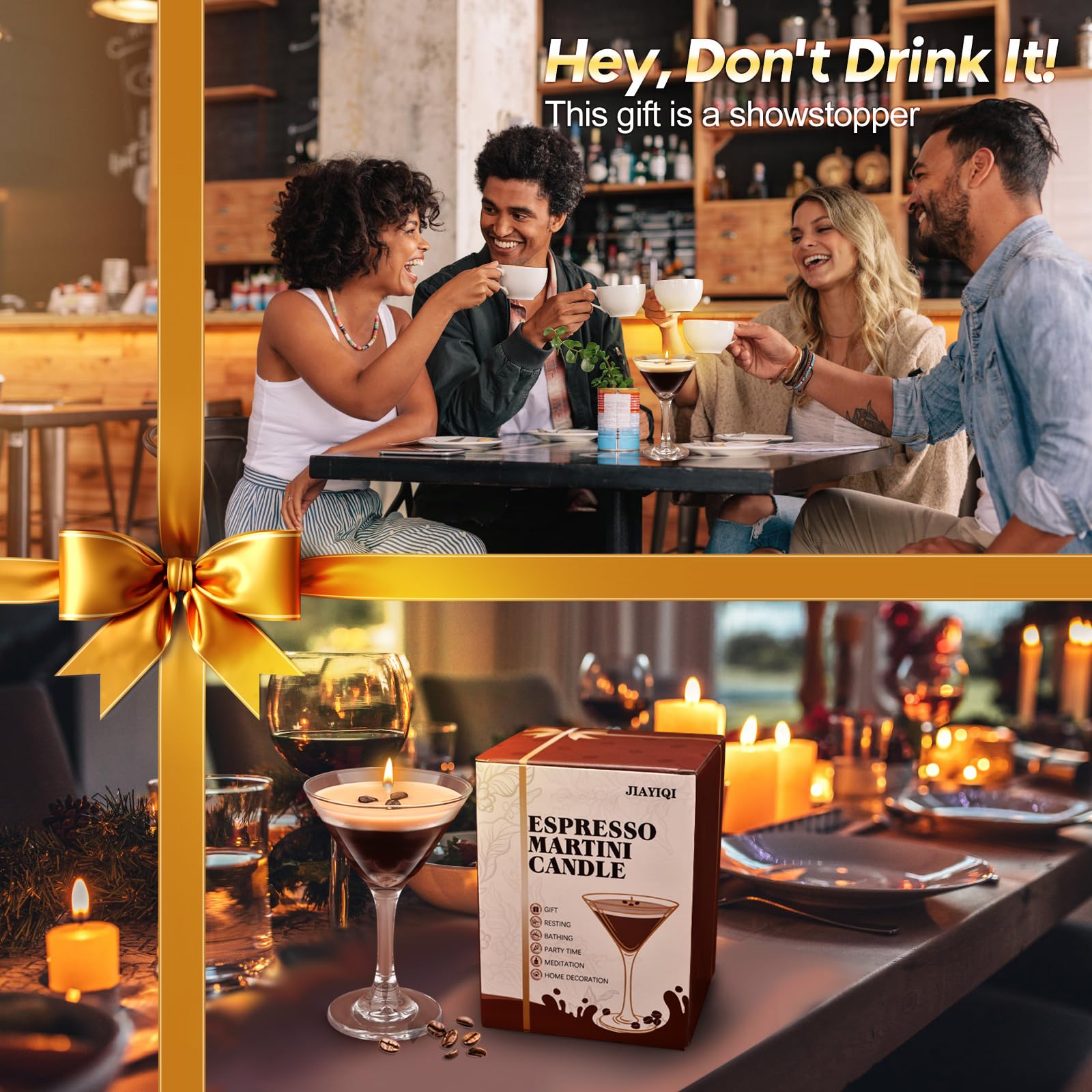Świece Espresso Martini, prezenty dla kobiet, świece zapachowe do kawy, unikalne prezenty dla kobiet, świece do aromaterapii na walentynki, Wielkanoc, Boże Narodzenie, urodziny