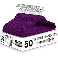 Utopia Home Grucce in velluto, confezione da 50 grucce antiscivolo