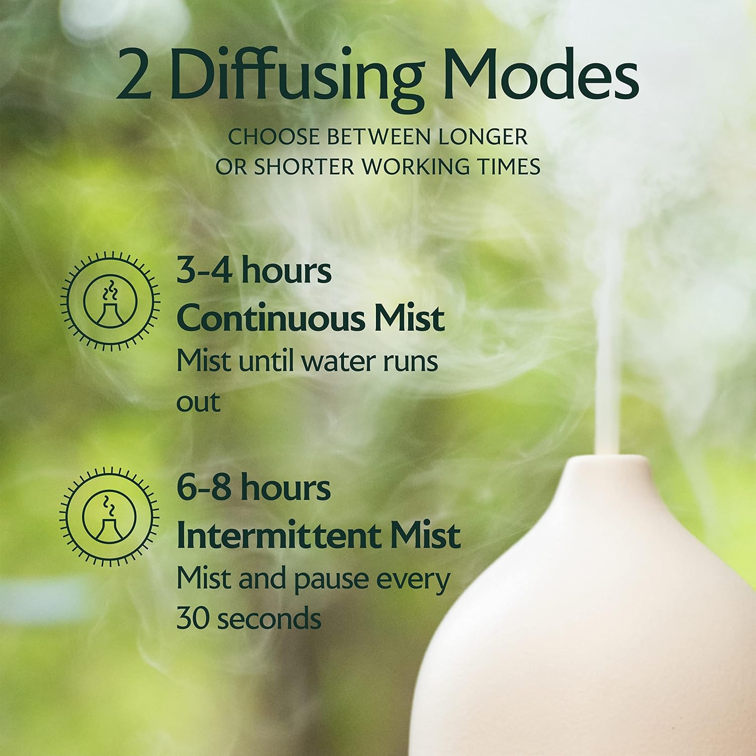 Poiema Stone Essential Oil Diffuser for Home, Upgraded Diffusers for Essential Oils Low-Wattage Ultrasonic Technology, Elegant Aromatherapy Cool Mist Humidifier Vaporizer, Large Room: 450 sq ft : Health & Household