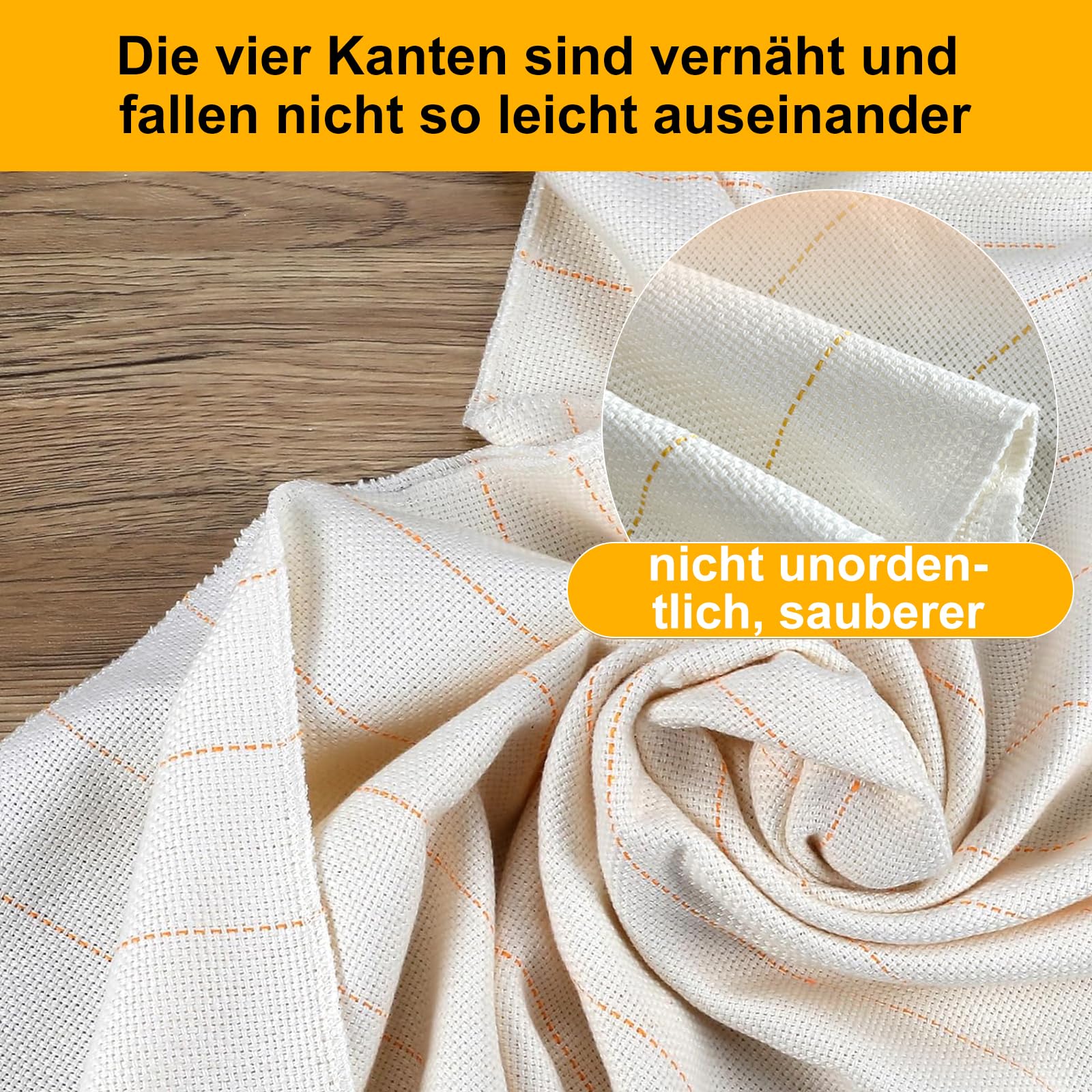 ZOWWFAST Tufting Cloth,Monks Cloth with Marked Yellow Lines for Tufting,Professional Punch Needle Fabric for Tufting Guns for Handmade Rugs - Image 3