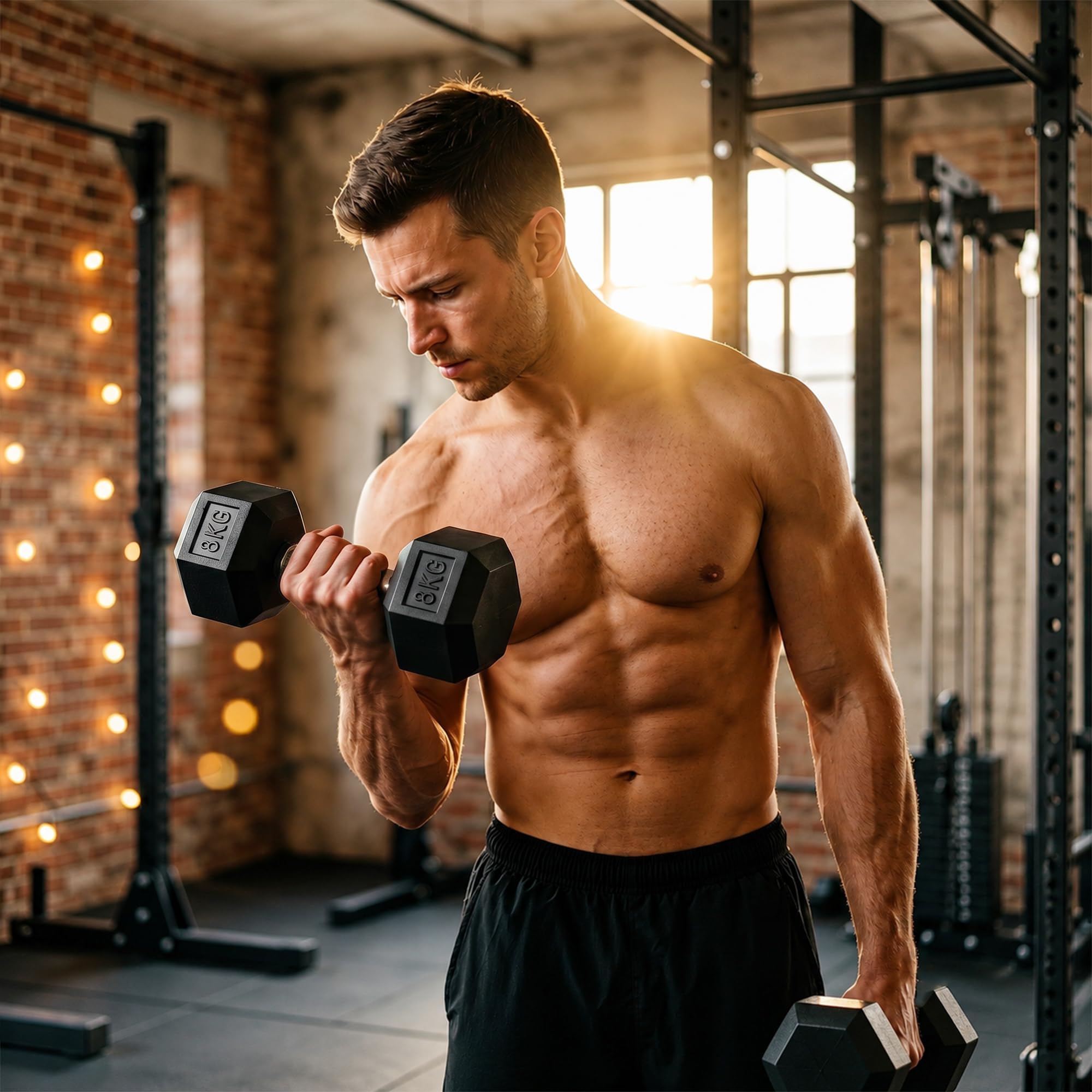 HOMCOM Zestaw krótkich hantli 2 x 4/5/6/8/10/12,5/15/20 Kg, hantle fitness dla mężczyzn i kobiet, trening mięśni i podnoszenie ciężarów - metal czarny guma