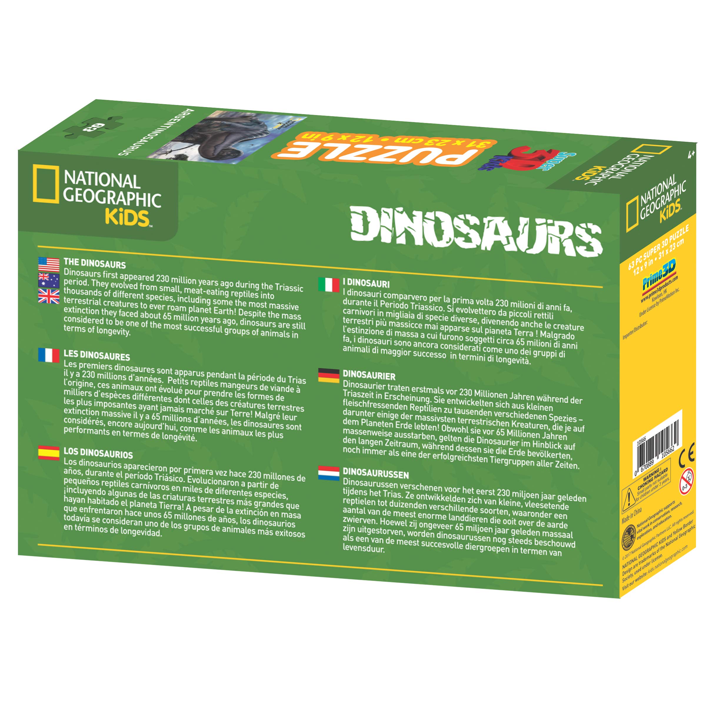 Nat Geo Prime 3d National Geographic Argentinosaurus Super Puzzle 64 X 46 Cm 10566 63 Pieces Buy Online At Best Price In Uae Amazon Ae