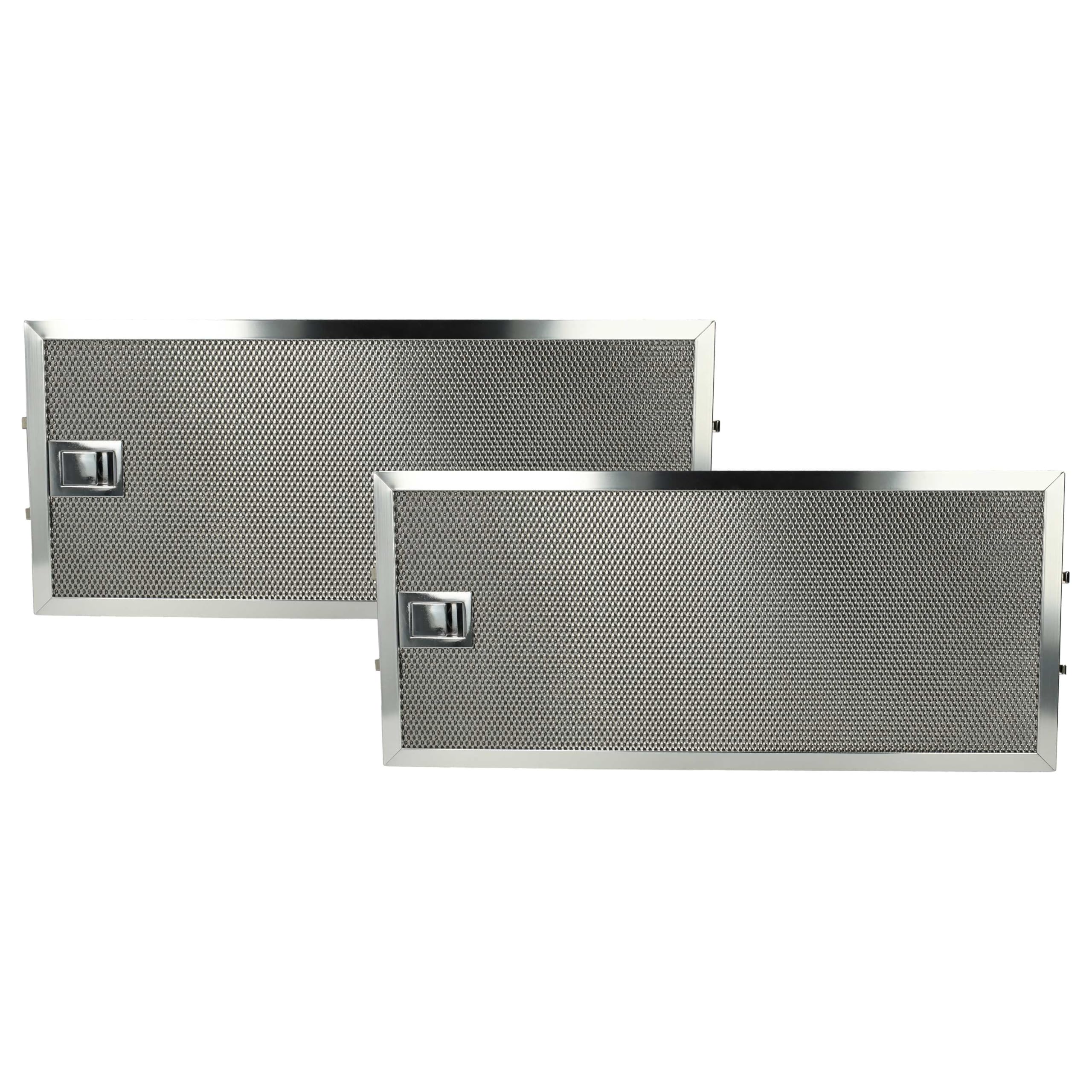 vhbw 2x Filter Metallfettfilter kompatibel mit Miele DA90-1 (1991-1996) Dunstabzugshaube - 17,0 x 38,5 x 0,9 cm, Edelstahl