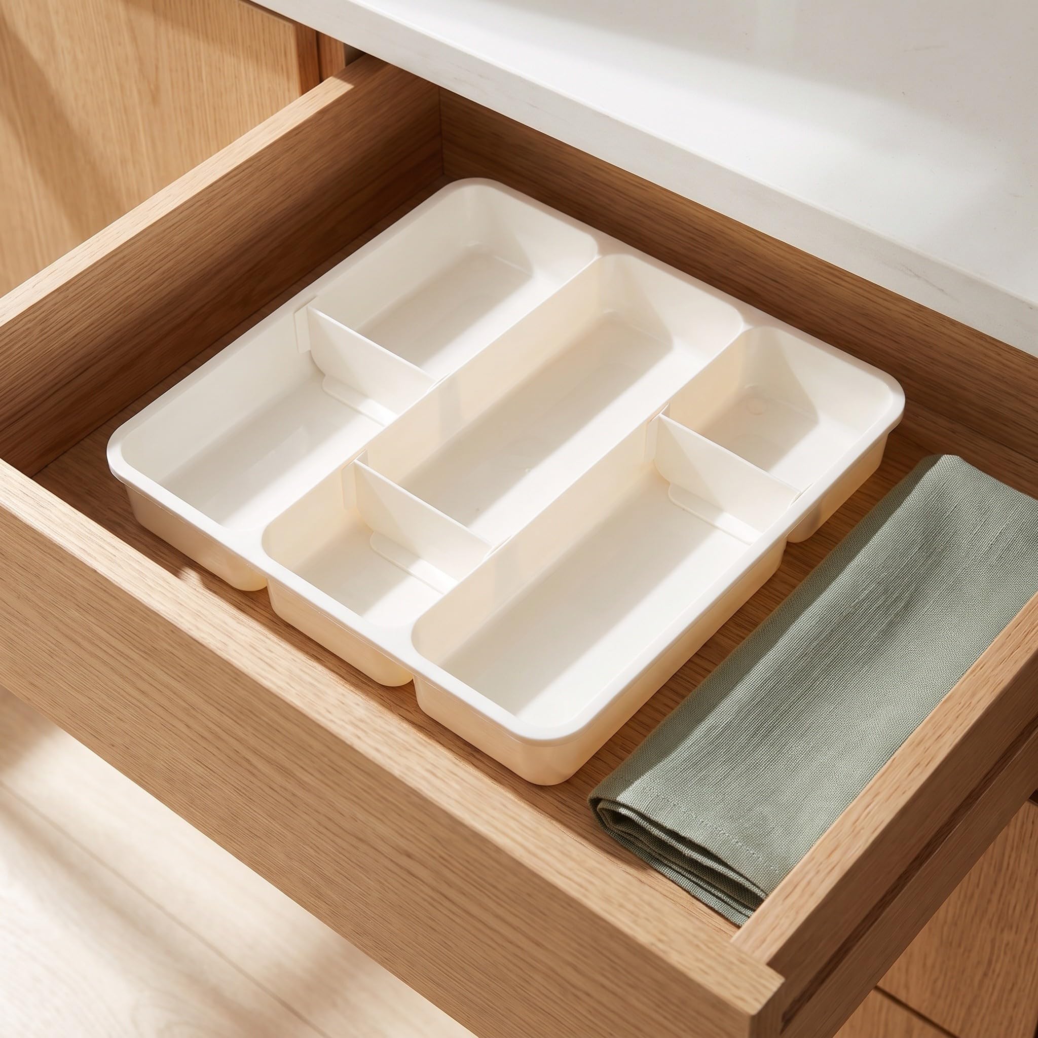 Zerodeko Organizador de cajones para Utensilios de Cocina y Cubiertos, 2