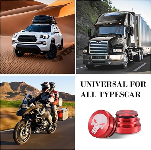 Miniatura 10 de UYYE Enchufe para encendedor de cigarrillos, enchufe de aluminio a prueba de polvo, botón de misil de fuego, accesorios para el interior del