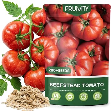 Beefsteak Tomato Seeds, Heirloom Large Slicing Tomato Seeds to Plant for Backyard & Container Planting