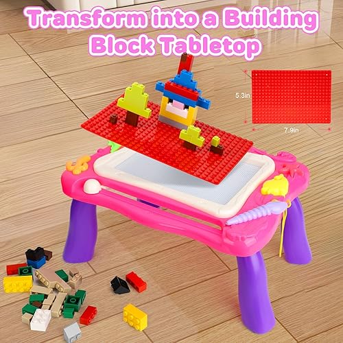 Miniatura 6 de TOY Life Tablero magnético de dibujo para niños pequeños de 1 a 3 años, tablero magnético de garabatos para niños pequeños, mesa de dibujo para