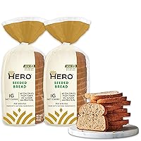 Vista 8 de Hero Pan Encuentra tu héroe Paquete — 1g de carbohidratos netos Pan con semillas y 0g de carbohidratos netos Pan blanco, bollos para hamburguesa