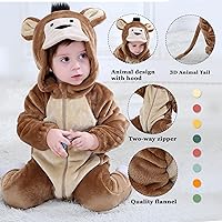 Vista 2 de TONWHAR Baby Boy's Girl's Animal Bodysuit Infant And Toddler's Romper Jumpsuit Halloween Costume Partywear Mono marrón