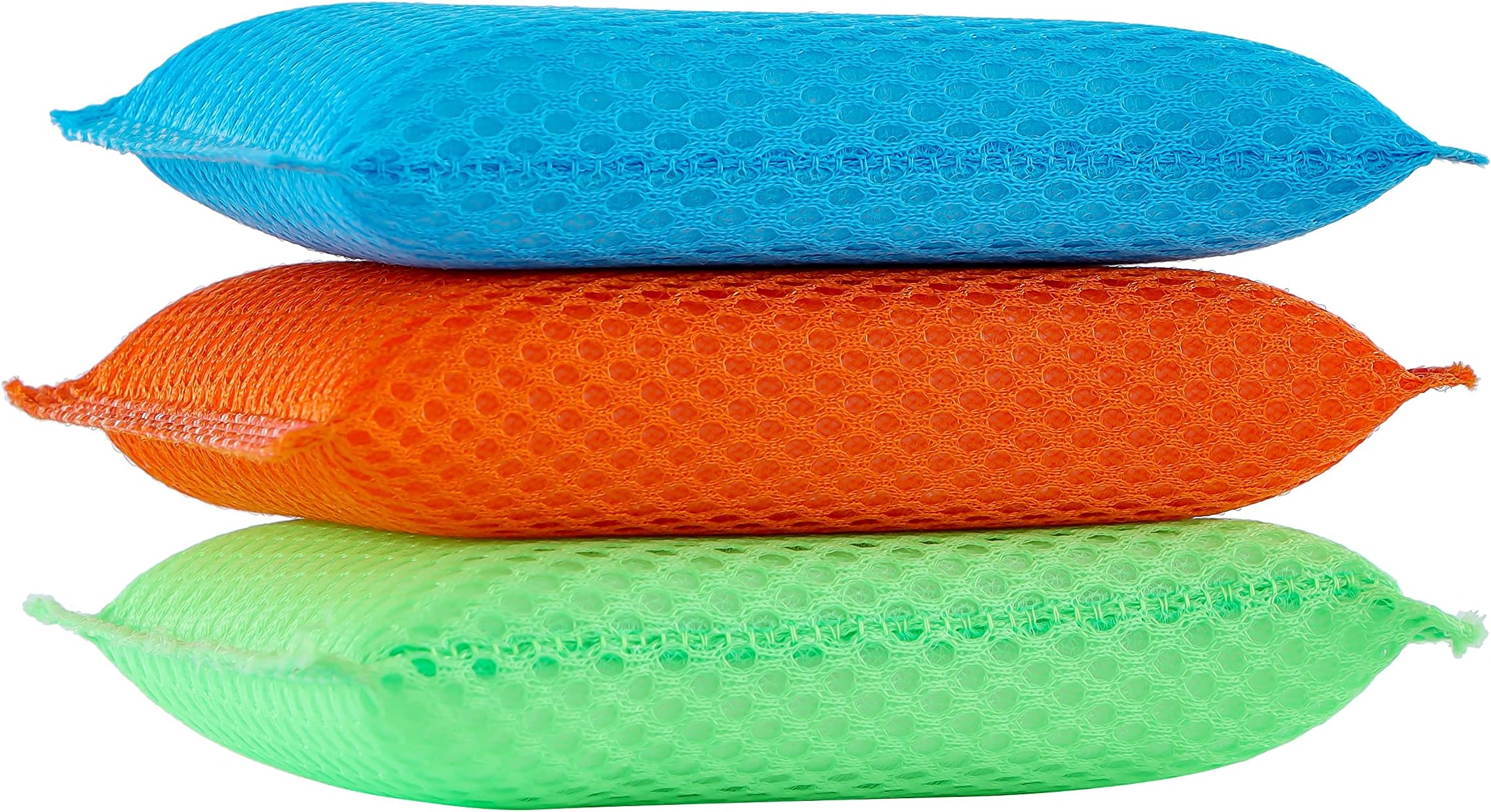 Royalford Royalbright Heavy Duty Scrub Sponges- RF11079 Cleaning Sponges Sink and Bathroom Use Cleaning Supplies made with Ideal for Dish Wash Liquid Sponge Pack of Three Multi-Color