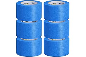 6 Rolls Blue Painters Tape, Total 360 Yards, 3 inch x 60 Yards