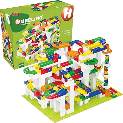 Hubelino Mega Building Box - Deluxe 585 piezas Marble Run Playset (fabricado en Alemania)