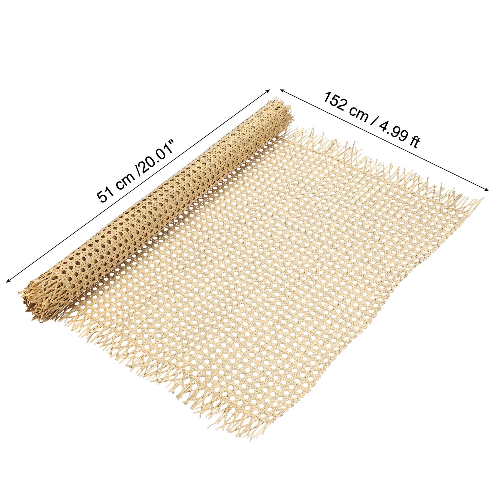 PATIKIL Plastic Rattan Webbing Roll 20 in x 5ft Woven Synthetic Poly Open Mesh Rattan Sheet Faux Cane Weave for DIY Caning Projects Furniture Cabinet Chair Ceiling Door - Image 2