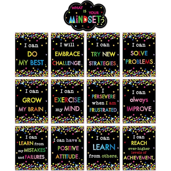 Buy Growth Mindset Posters Bulletin Board Display Set Positive Sayings