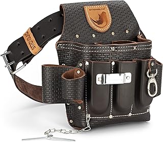 Leather Tool Pouch, Belts for Men and Women, Electricians, Drywall Utility Work Bag, Carpenters Construction Toolbelt, Carpenter Tool Belt, Pocket Tool Organizer, Electrician Apron, ECR3