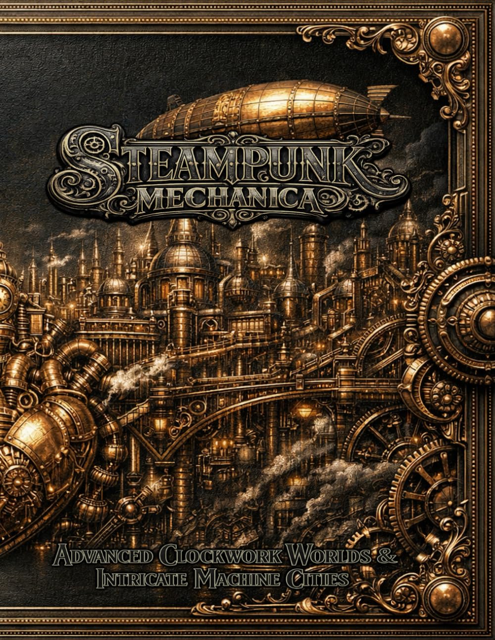 Steampunk Mechanica: An Ultra Detailed Steampunk Coloring Book for Adults – Extreme Clockwork Cities, Intricate Gears & Mechanical Worlds for Expert Colorists (Steam & Steel Collection)