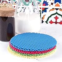 Vista 6 de Super Z Outlet 12 Pack Multi-Purpose Manual Jar Gripper Pad Rounds, Bottle Openers, Blue/Green/Red/Yellow