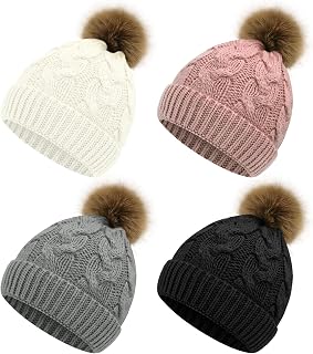 Baby Beanie Baby Winter Hat Toddler Winter Hat Toddler Hats for Girls Boys Baby Hat Pom Pom Infant Hat Knit Beanie