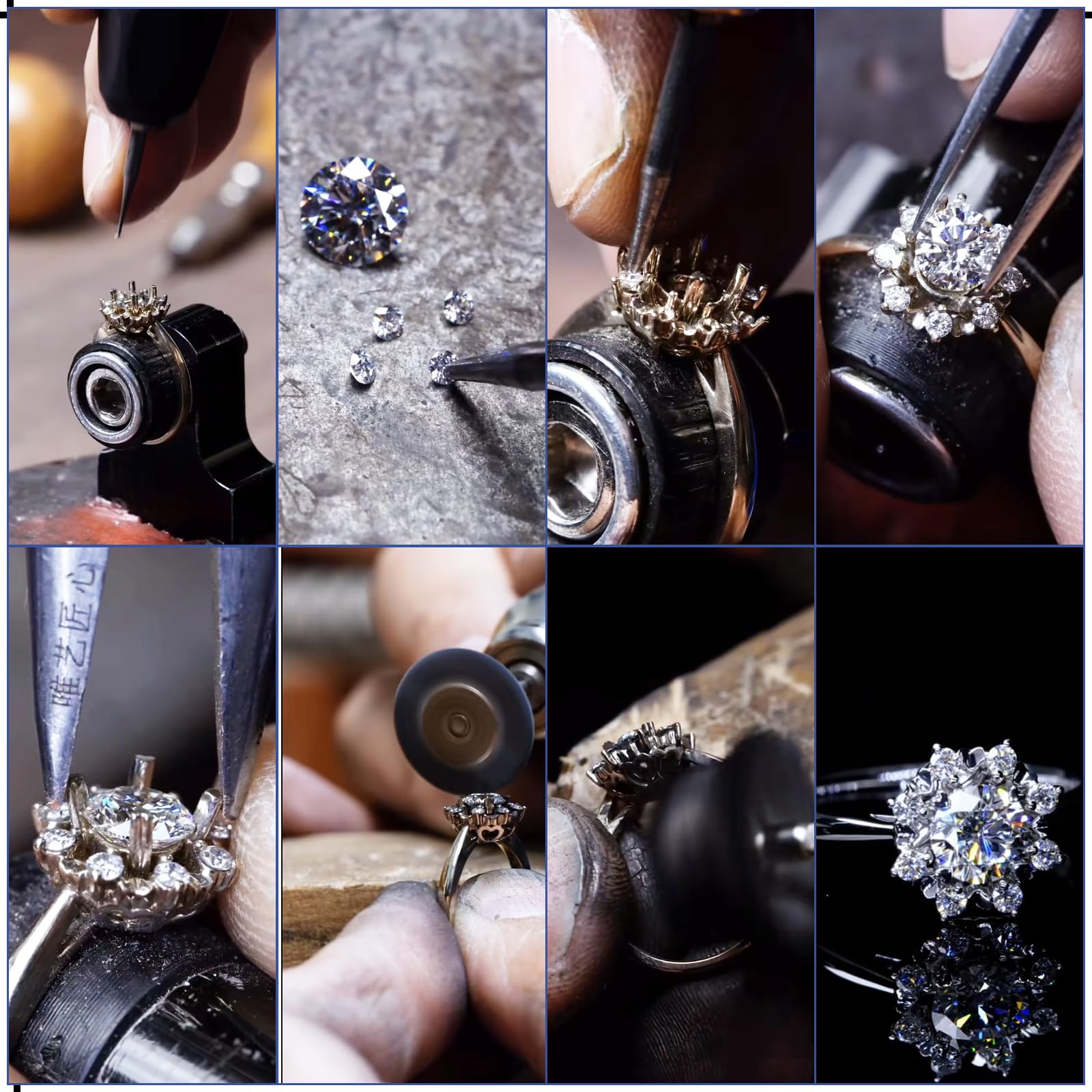 Schmuck-Mikroskop, 7X-45X eingelegter Spiegel mit multidirektionalem Federständer, 60 Ringlicht-Beleuchtung und Dimmschalter für Diamanteinstellung, Handgravur, Schmuckherstellung