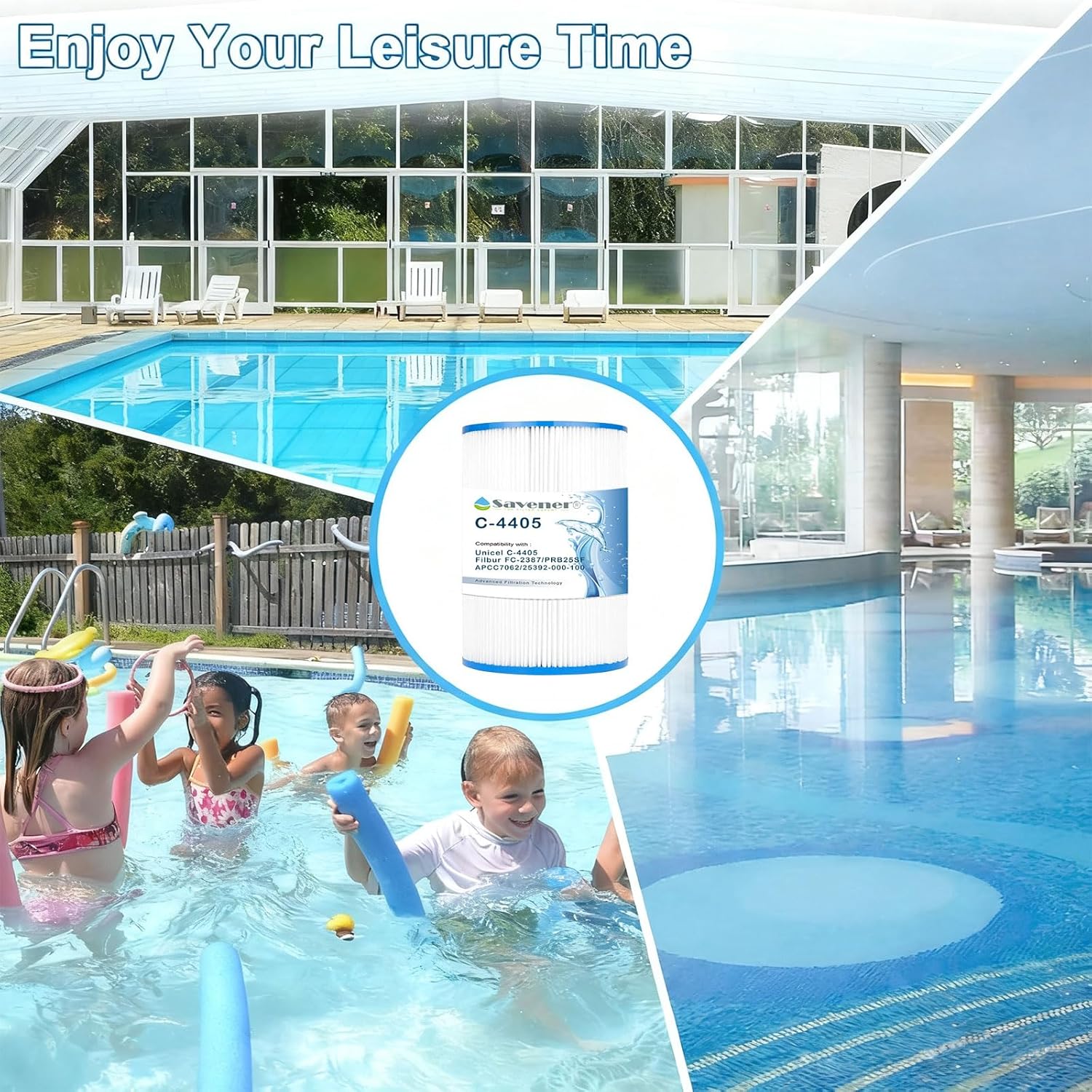 Savener® C-4405 Hot Tub Spa Filter Cartridge, Compatible with FC-2387, PRB25SF, APCC7062, CMP 25392-000-100, Rainbow DSF 50, 817-5010, PRB25SF, Marquis 20342, PRB25SF-PAIR, 50 Sq. Ft, 2 Pack - Image 6