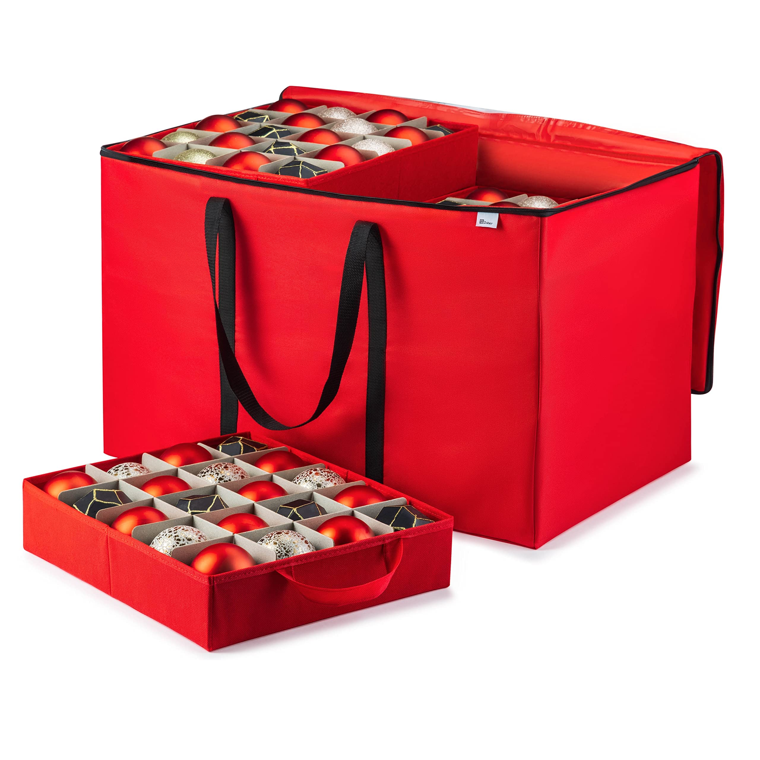 Amazon.com: ZOBER Christmas Ornament Storage Box - Stores 200 3