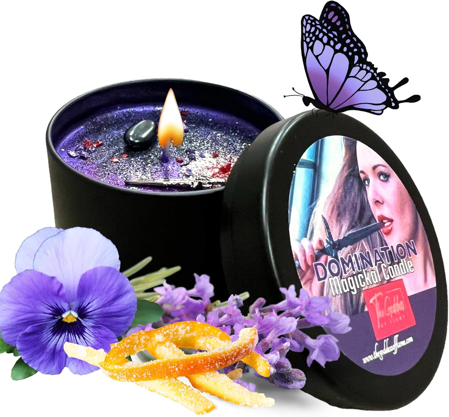 Domination Spiritual Candle to Dominate any person or situation | All Natural & Organic Coconut Wax Candle for House Energy Cleansing Purification, Chakra Healing & Manifestation (Medium 8oz)