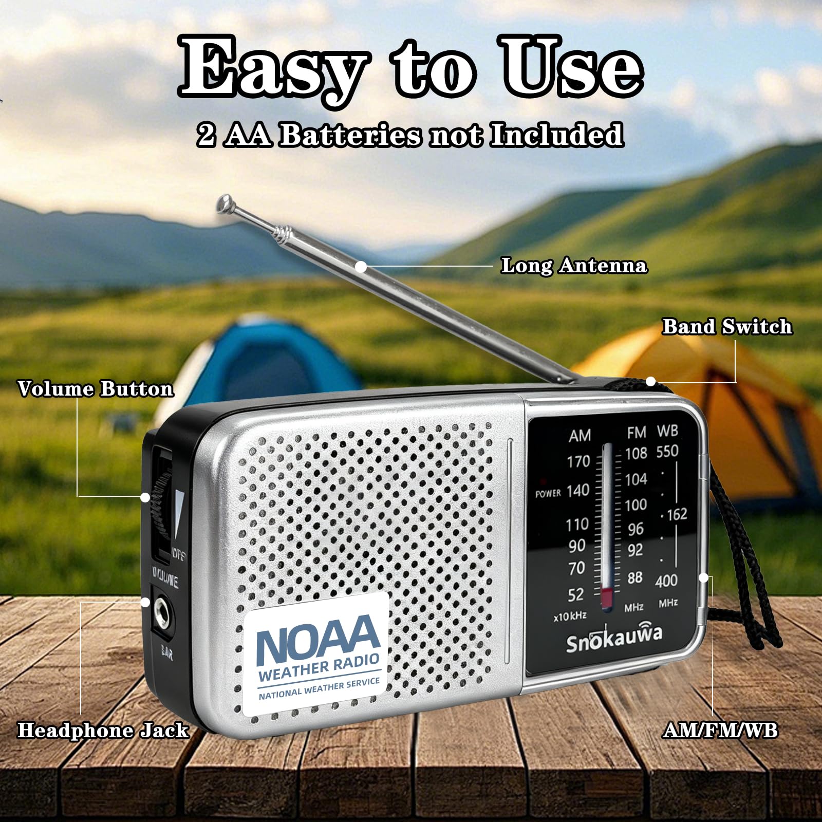 Amazon.com: Snokauwa Portable AM FM Transistor Radio Battery