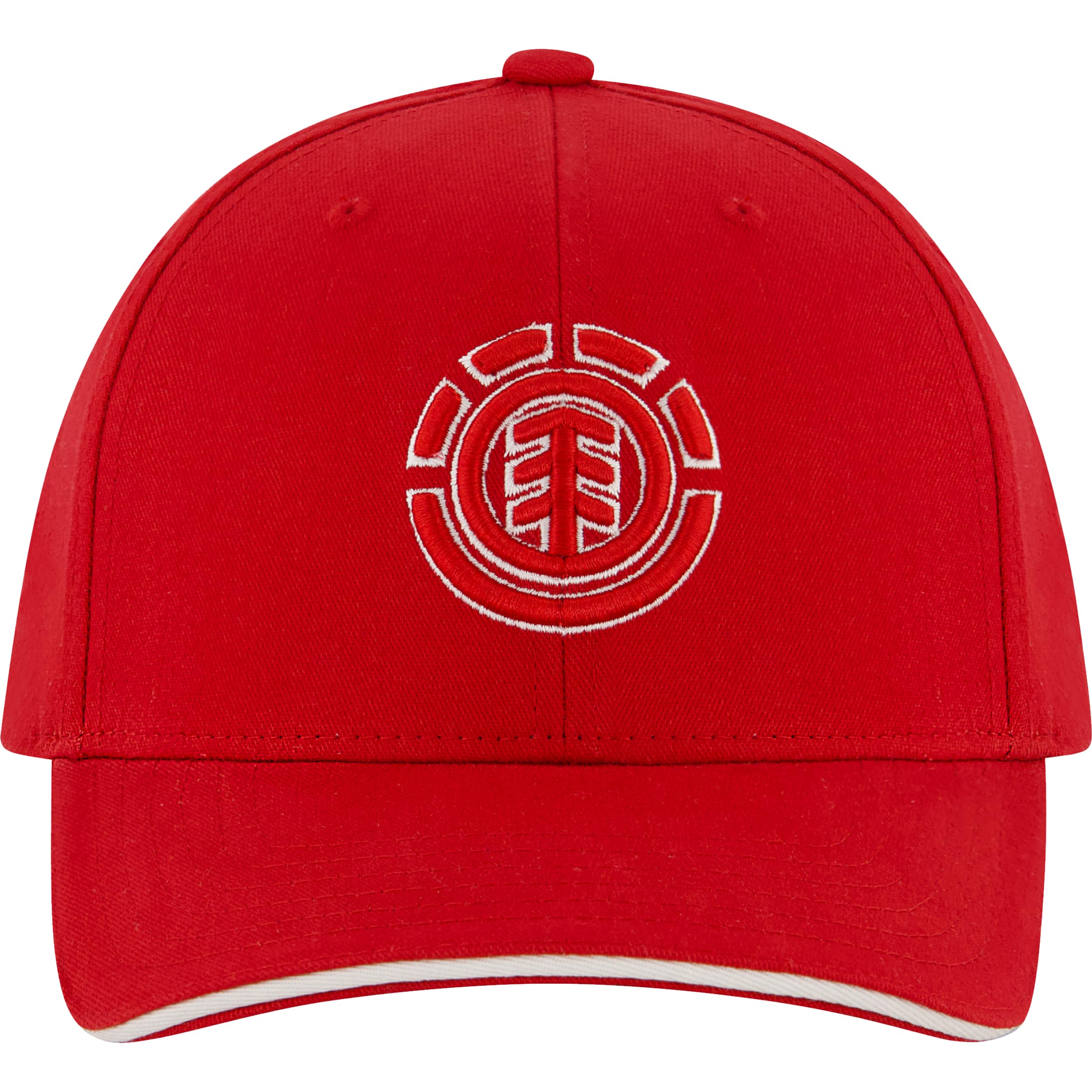 Element Baseball Hat, Adult Flex Fit Active Sport Cap with Curved Brim, Red, One Size