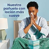 Vista 3 de Puffs Plus Loción Facial Tissue, 4 cajas Mega Cubo, 72 pañuelos por caja, alergias y resfriados