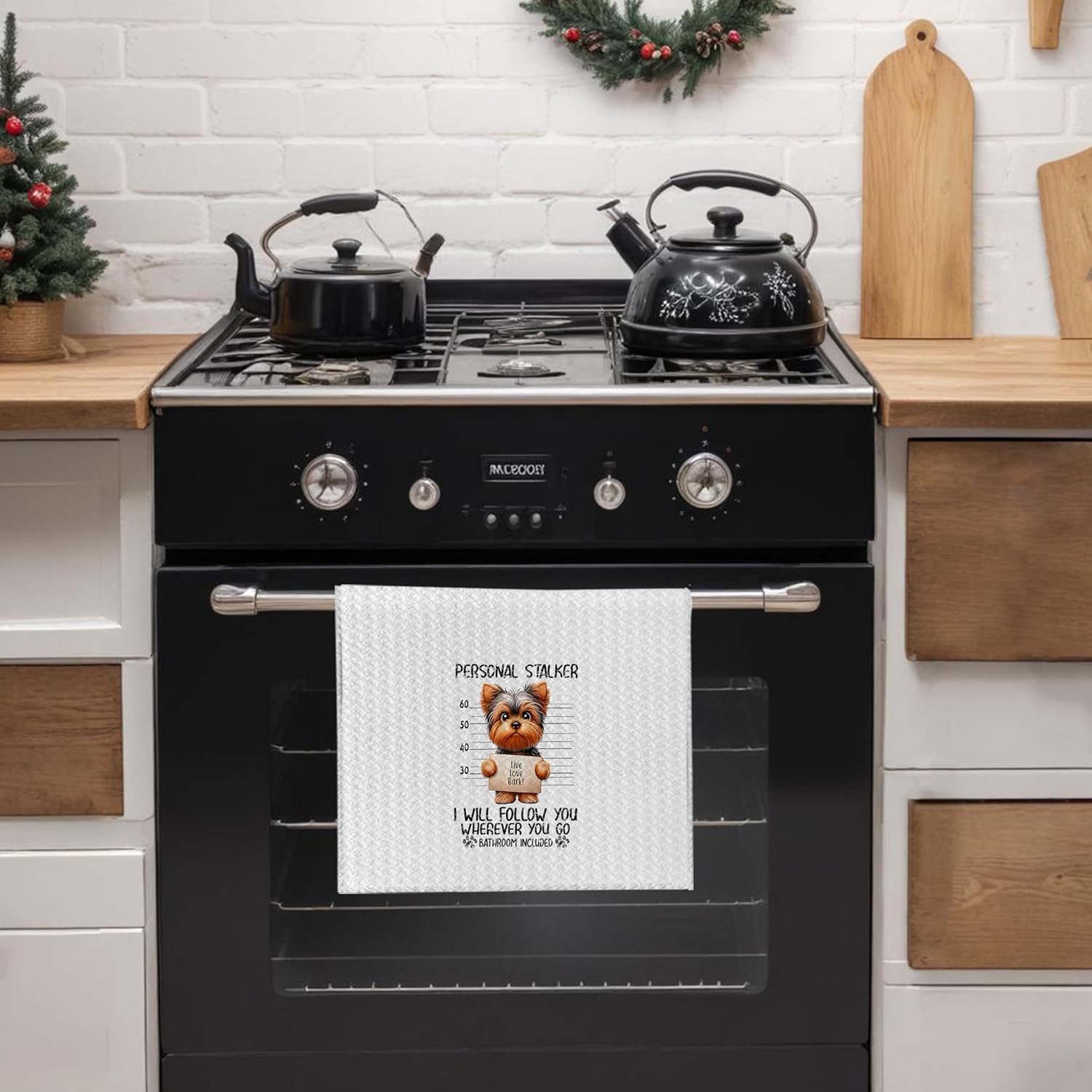 Funny Yorkie Hand Towels for Bathroom, Yorkie Gifts, Yorkie Gifts for Women, Yorkie Mom Gifts, Yorkshire Terrier Gifts Bathroom Hand Towels, Yorkie Dog Kitchen Towels Dish Towels, 16x24 Inch - Image 3