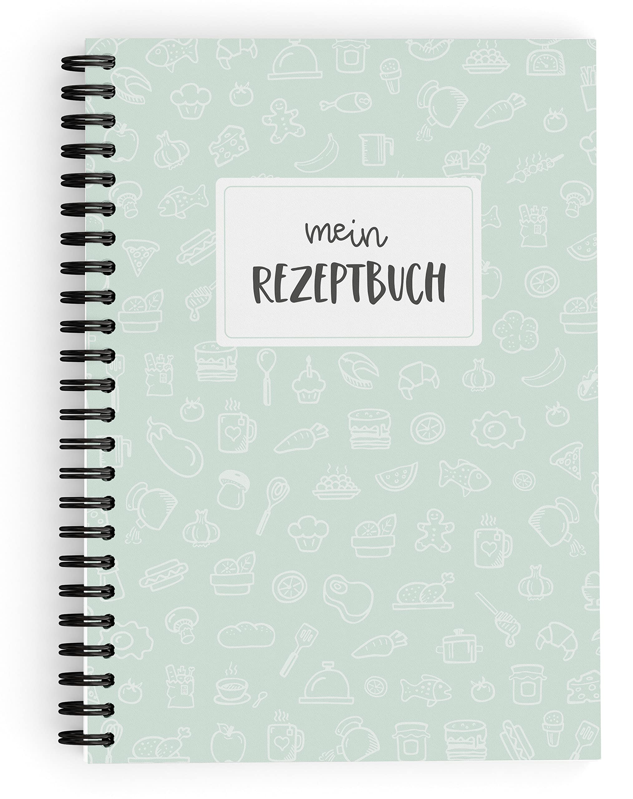 KuschelICH Rezeptbuch DIN A5 - Lieblingsrezepte mit Inhaltsverzeichnis & Schutzcover, Platz für 45 Rezepte