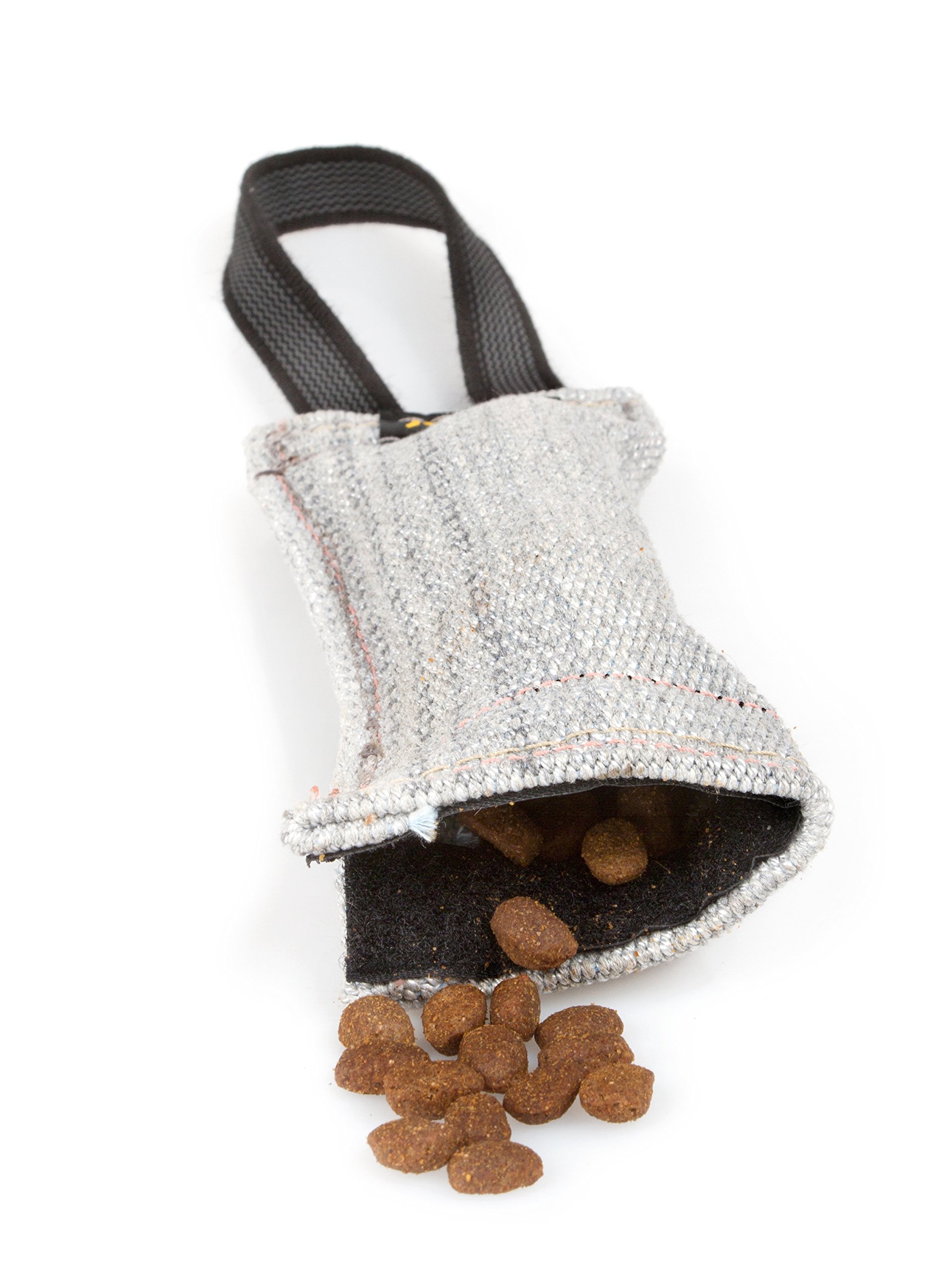 Julius-K9 185LE-30 Boudin à mordre en cuir plat avec 2 anses, 30 cm