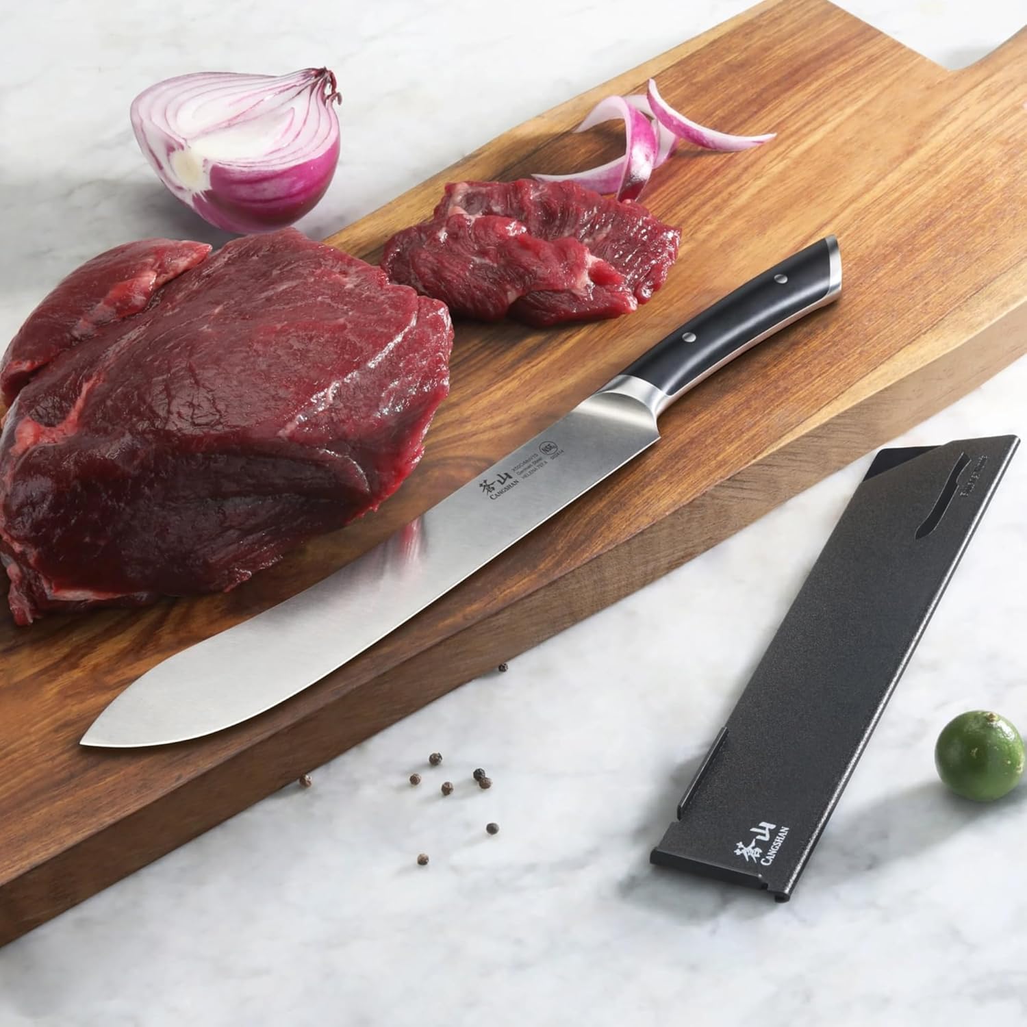 Cangshan HELENA Series 10-Inch Butcher Knife, Forged German Steel, Black, 502414