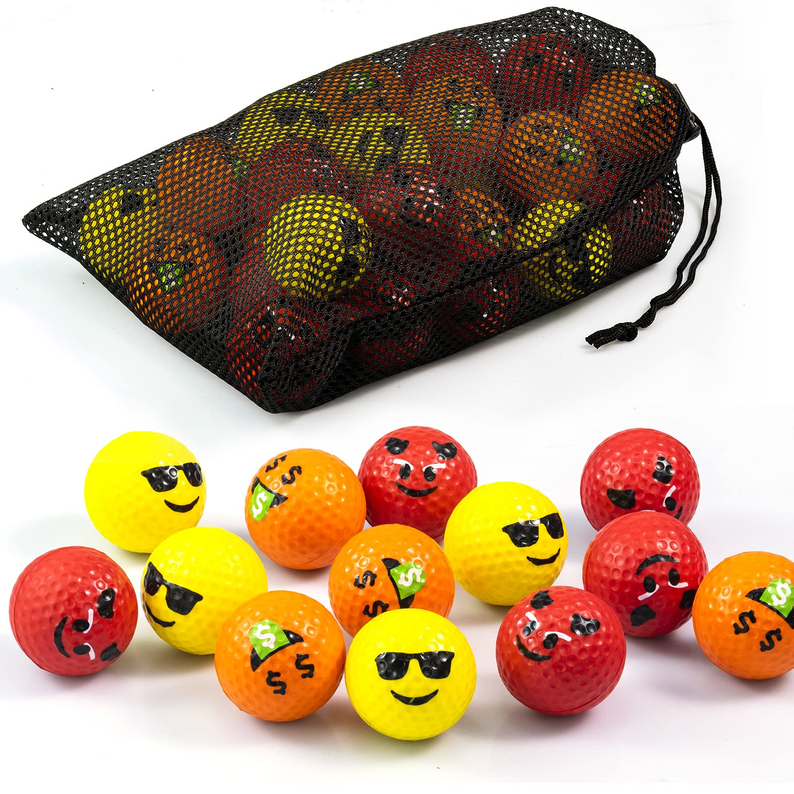 JAYA 24 Pack Foam Golf Practice Balls, Realistic Feel and Limited Flight, Soft for Indoor or Outdoor Training