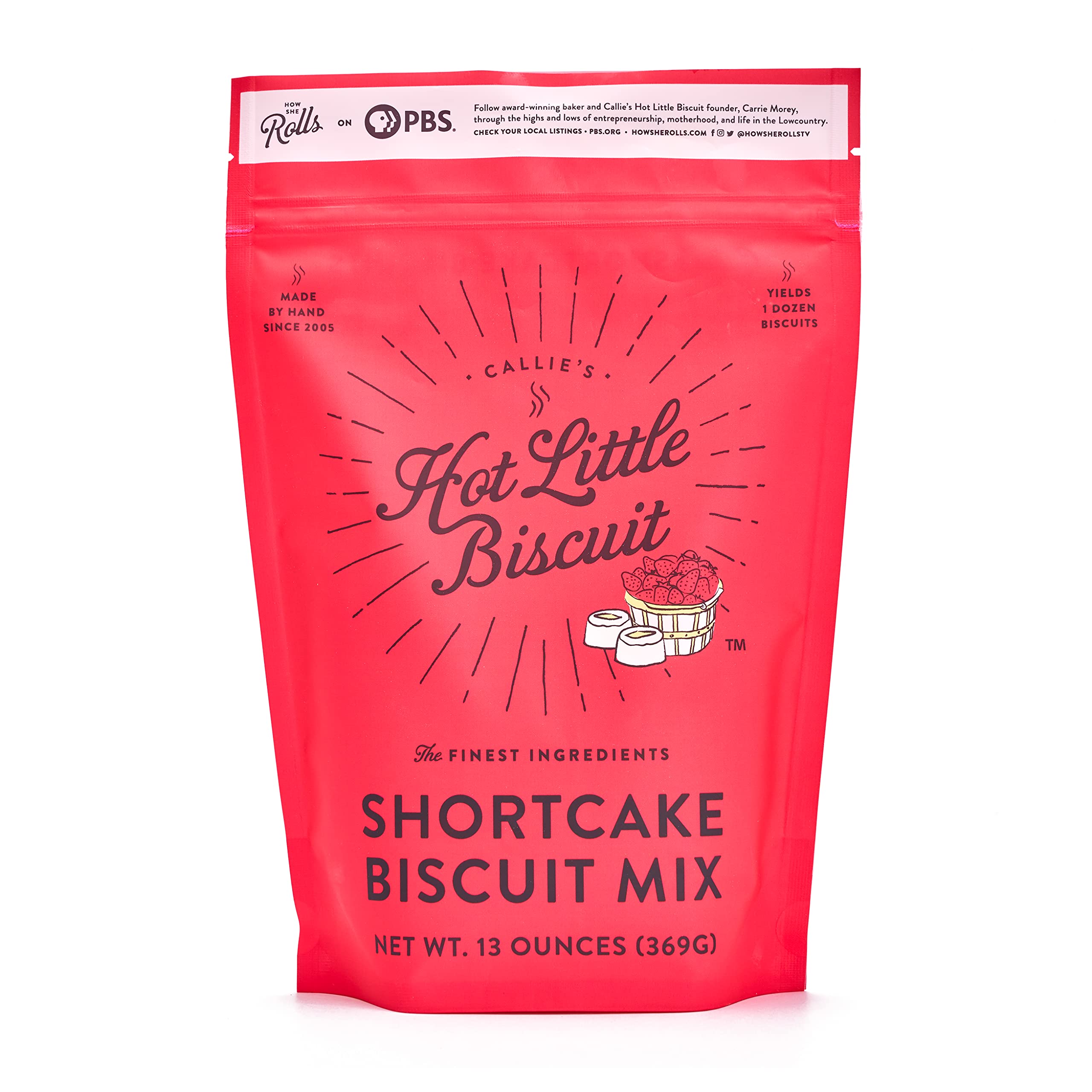 Callie's Hot Little Biscuit Shortcake Biscuit Mix | Fast, Easy, Delicious | 2 Bags of Biscuit Mix | 13oz per bag | Makes 24 Shortcake Biscuits