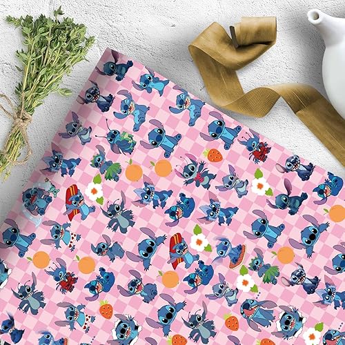 Miniatura 4 de EYQQM Paquete de 5 papeles de regalo de 20.1 x 29.5 in, papel kraft duradero, paquete de envoltura de regalo para cumpleaños de niños, decoración