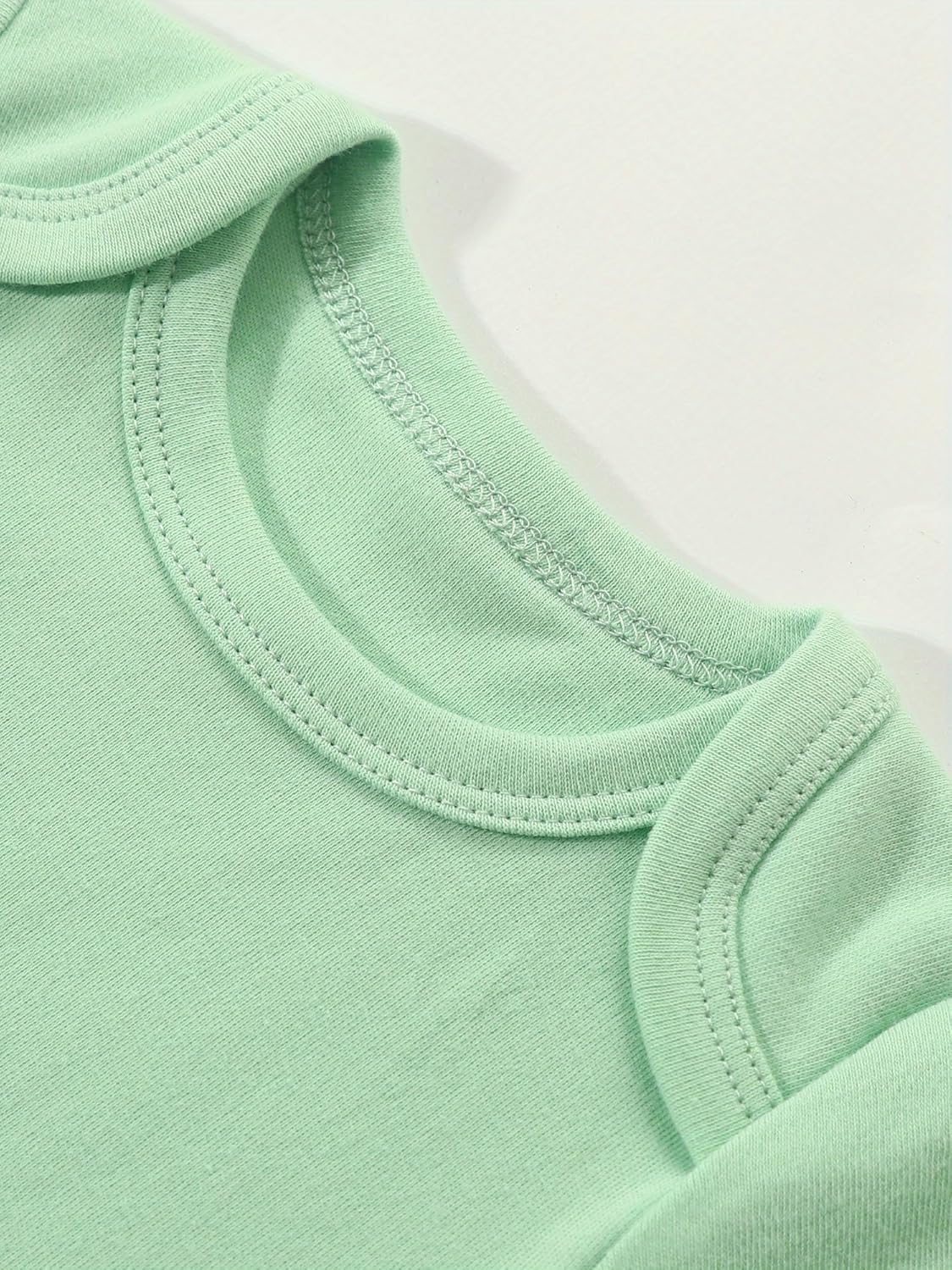 5-Pack Newborn Infant Unisex Short Sleeve Baby Bodysuits,Comfortable 100% Cotton Candy Color Rompers - Image 2