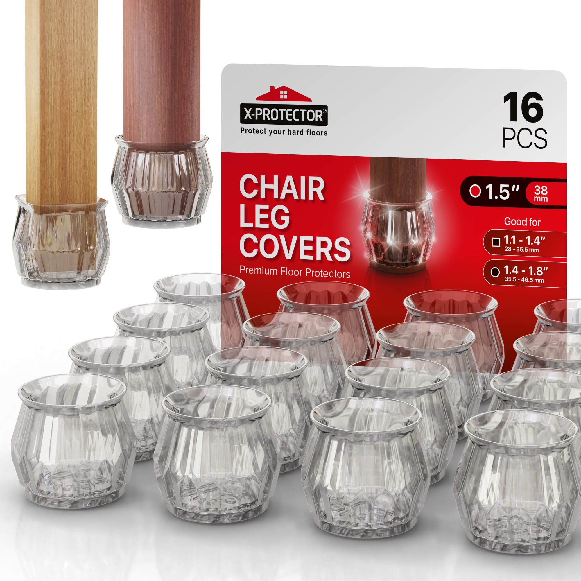 X Protector Silicone Chair Leg Floor Protectors With Non Slip