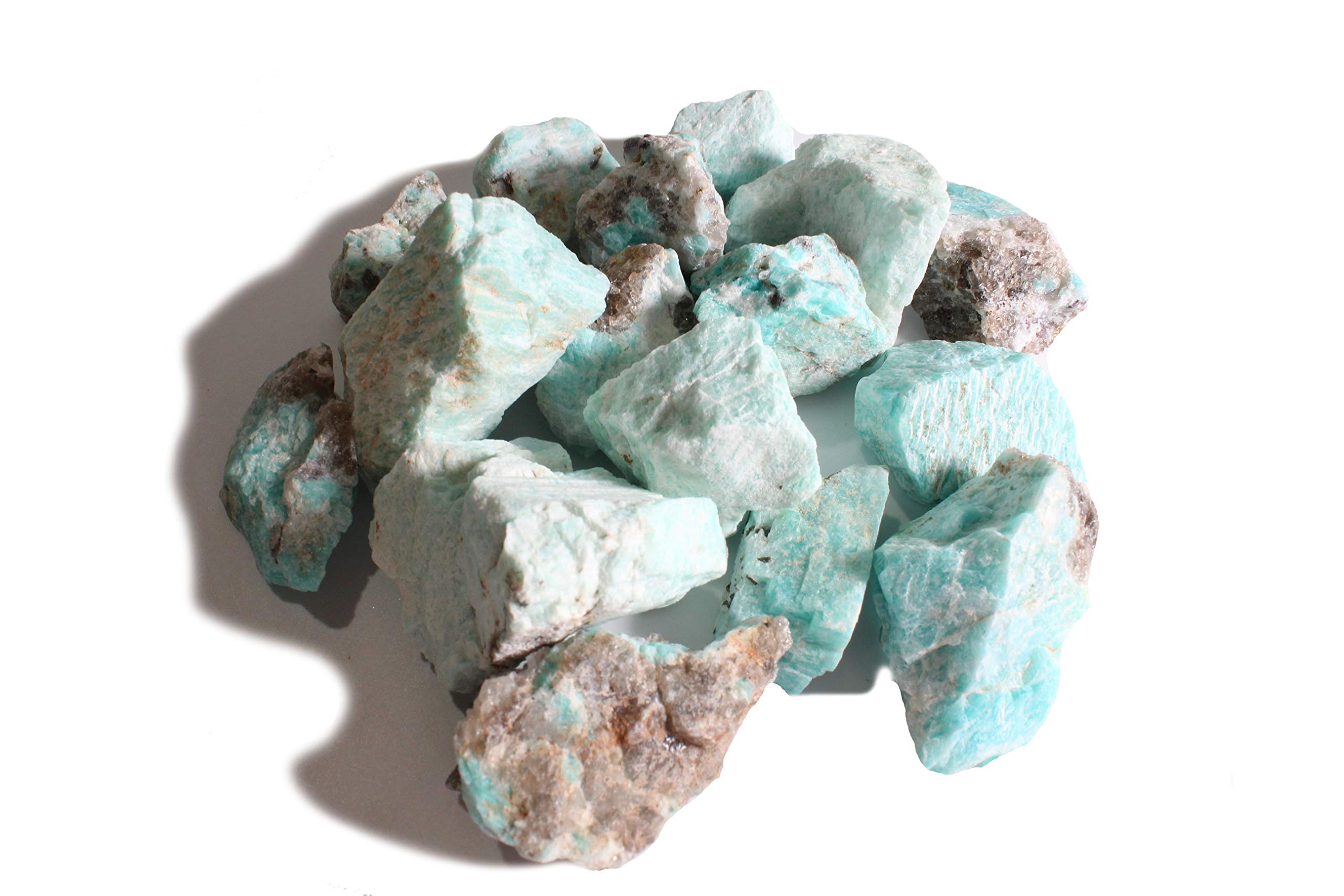 Amazon Com Dey Designs 1 2 Lb Amazonite Rough Stones Natural Raw Stones Fountain Rocks For Tumbling Cabbing Healing Crystals Polishing Wire Wrapping Wicca Reiki Crystal Healing Home Kitchen
