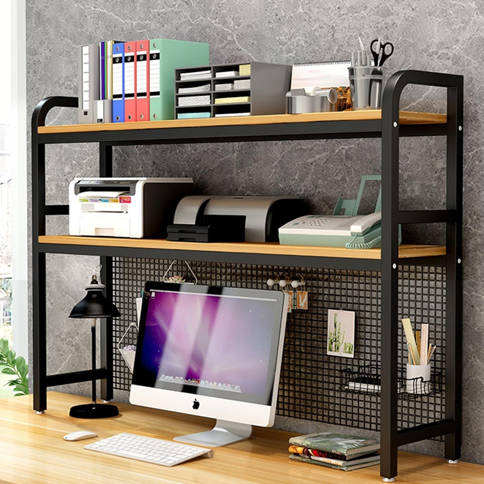 Amazon.co.jp: デスク上置き棚 - デスクトップ本棚/本棚 - 錬鉄製工業