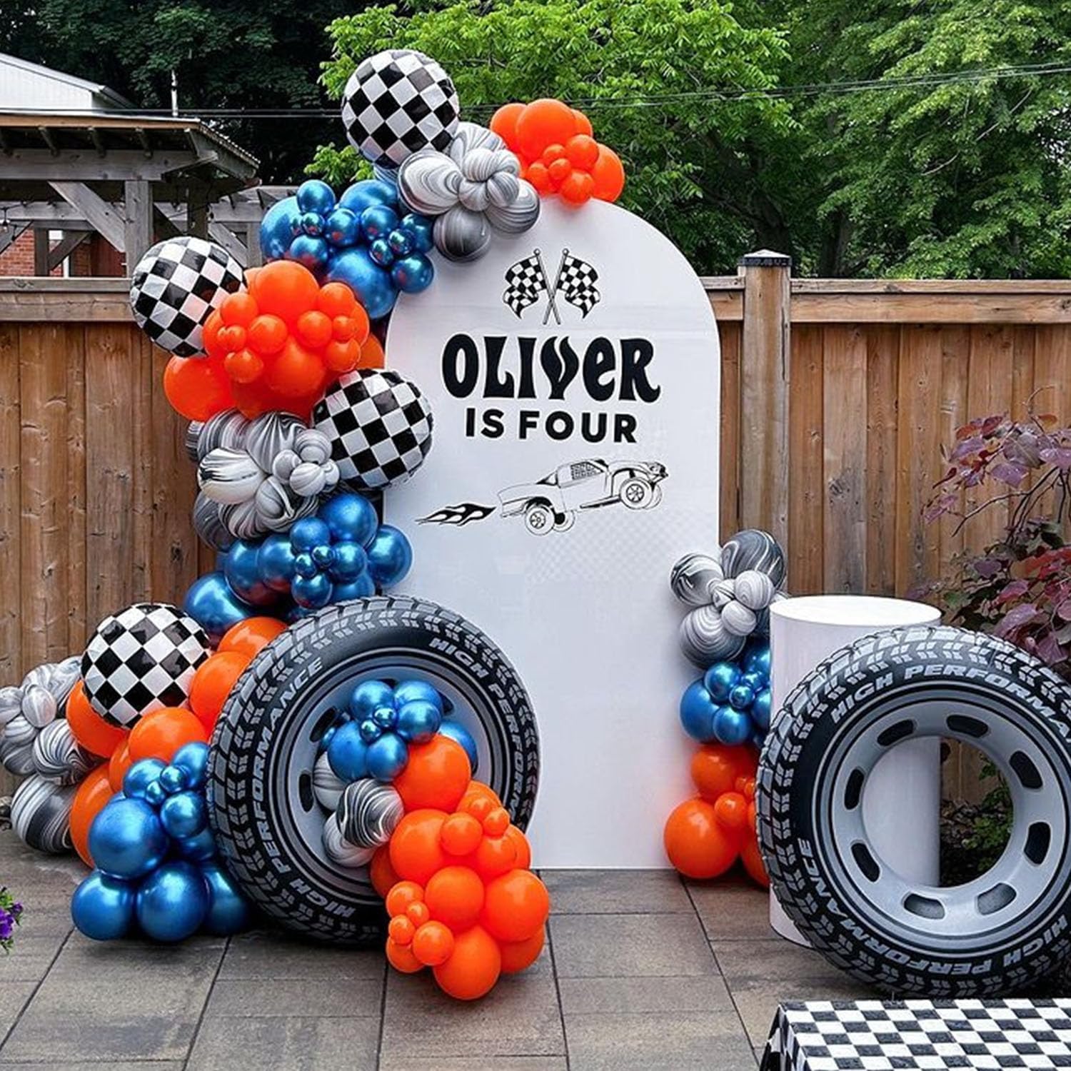 Amazon.com: VitaCraft Race Car Balloon Arch Garland Kit, 128PCS Orange ...