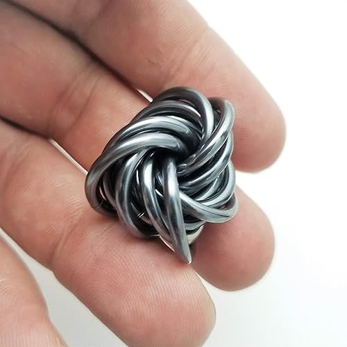 Miniatura 82 de Möbii Fidget Ball (Solid Color): Quiet Mobius ADHD Anxiety Stim Stress Relief Toy Tool for Home Travel Office or Desk (XL(Daydream), Full, Dark Iris)