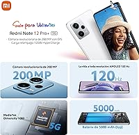 Vista 5 de Xiaomi Redmi Note 12 Pro+ Plus 5G + 4G (256 GB + 8 GB) cámara triple desbloqueada de fábrica de 6.67 pulgadas y 200 MP