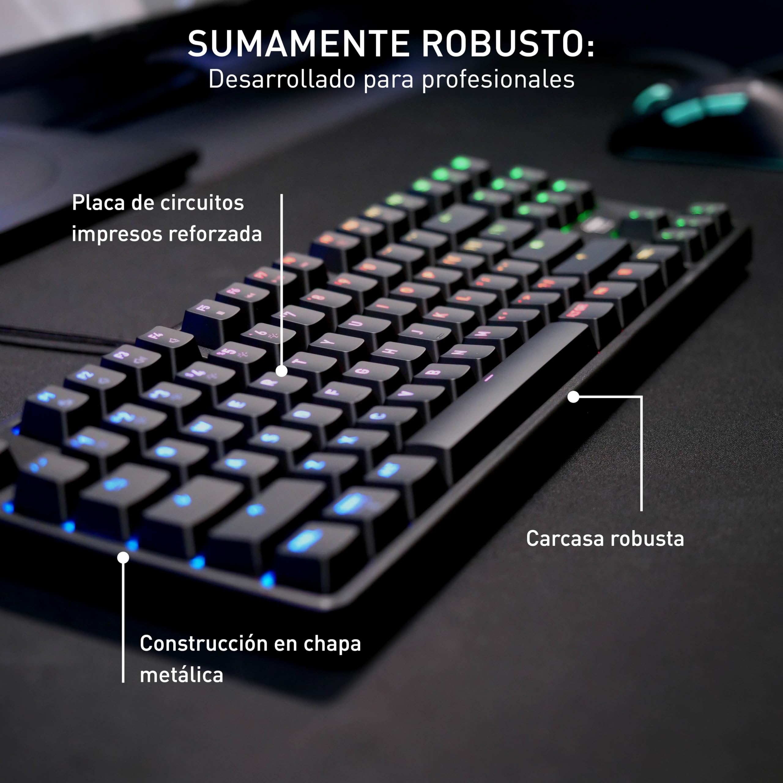 CHERRY XTRFY K4V2 TKL, Teclado Gaming con Cable sin Bloque Numérico, Disposición UK (QWERTY), Iluminación RGB Personalizable, Switches Mecánicos MX2A RED, Negro