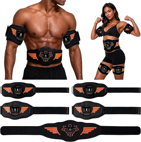 Estimulador muscular EMS, estimulador de abdominales, aparato de fitness (modelo AST-301), abdominales, máquina abdominal, estimulador abdominal,