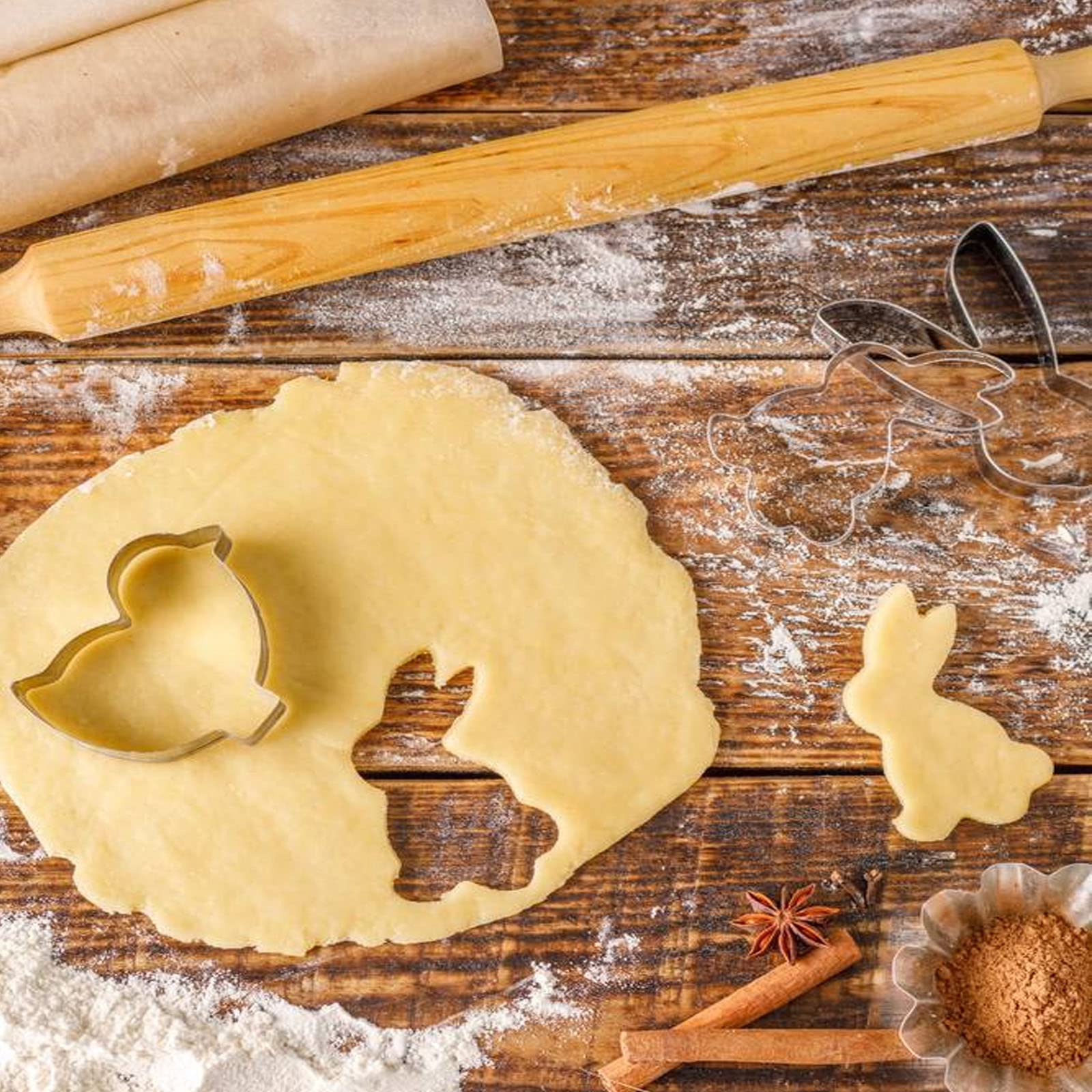 6 Emporte-Pièces Pâques En Acier Inoxydable - Lapin, Œuf, Poussin, Carotte | Formes Mignonnes Pour Biscuits