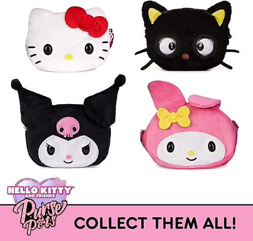 Miniatura 7 de Purse Pets, Sanrio Hello Kitty and Friends, Chococat - Juguete interactivo para mascotas y bolso cruzado kawaii, más de 30 sonidos y reacciones,
