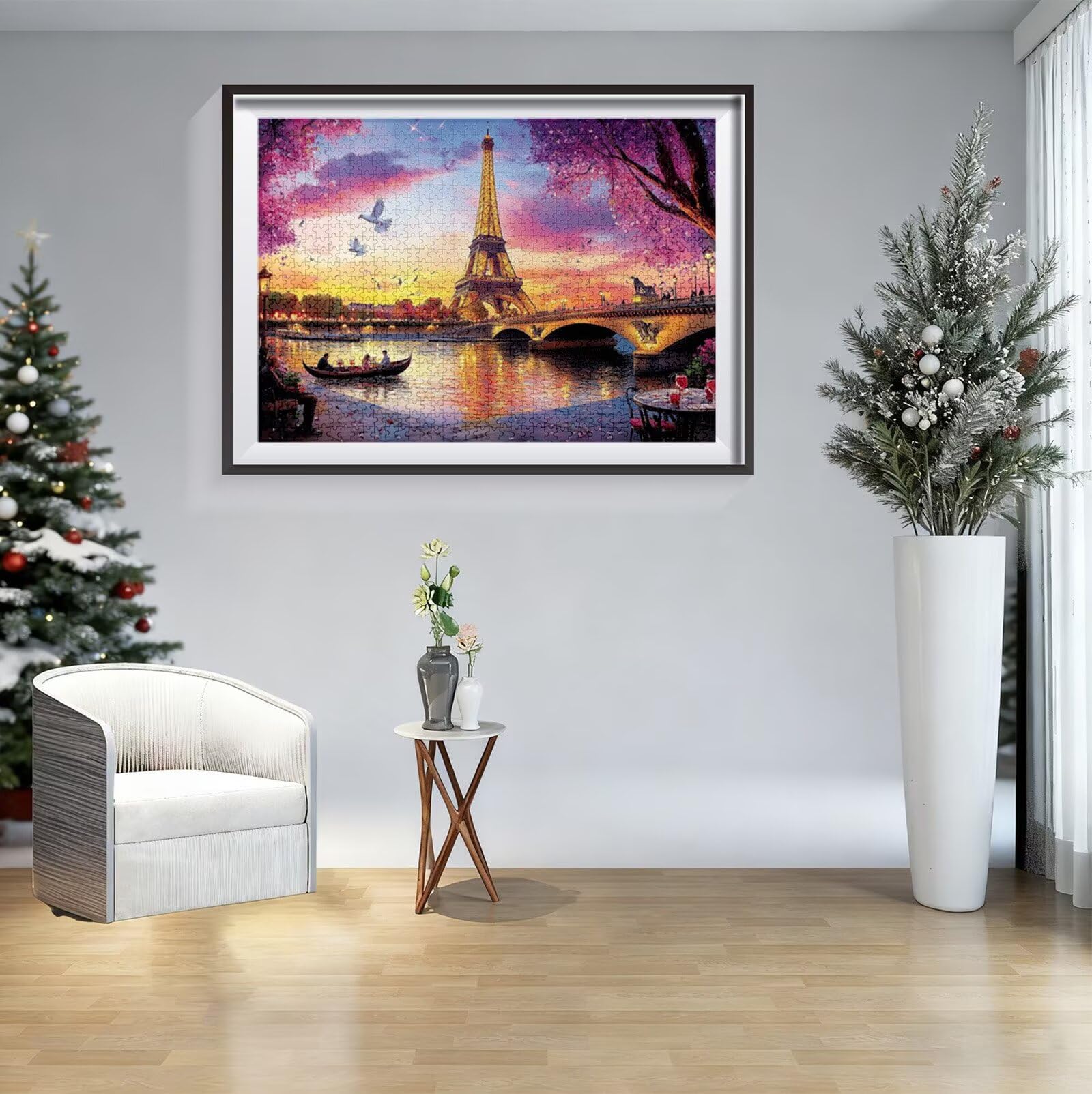 Puzzle Kwiaty wiśni 6000 elementów dla dorosłych, puzzle 6000 elementów dla dorosłych i dzieci od 14 lat, wieża Eiffla Puzzle najwyższej jakości drewno z wykwintnym pudełkiem do pakowania H-2872